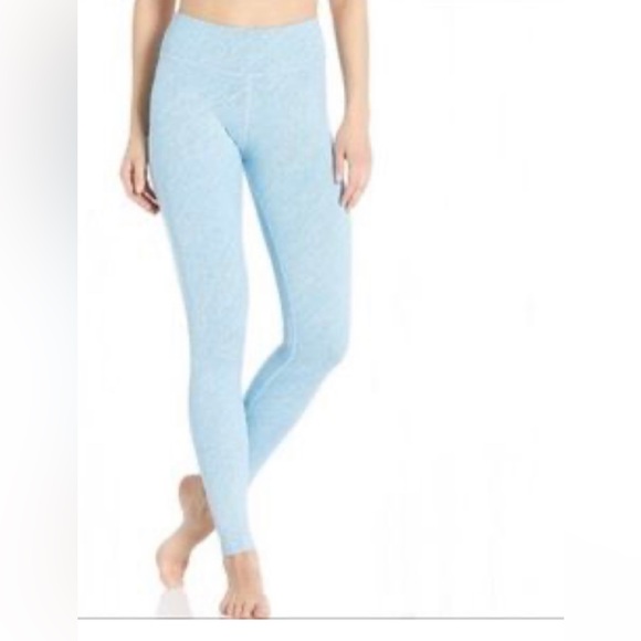 BEYOND YOGA pool blue CROPPED leggings space dye cropped tights crops - Picture 1 of 9